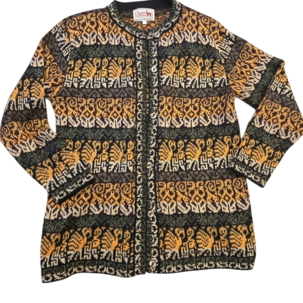 THE ALPACA CONNECTION 100% ALPACA SWEATER MULTICOLOR SIZE L (WOMENS)